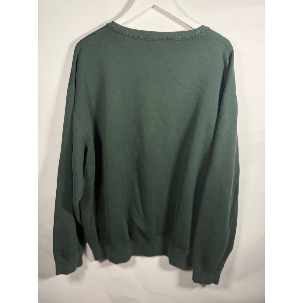 Polo Ralph Lauren Crewneck Sweatshirt Mens XXL Green Fleece Pullover Pony Logo - Picture 4 of 8